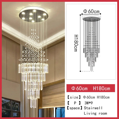 Lustre Art Déco en Cristal K9 pour un Éclairage Élégant et Raffiné-LUMICONCEPT