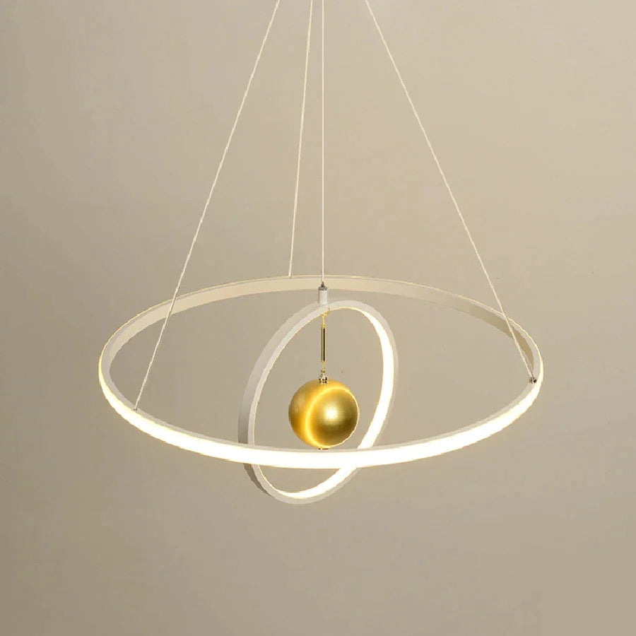 Lustre Circulaire en Fer avec Éclairage LED Télécommandé pour un Style Européen Élegant-LUMICONCEPT