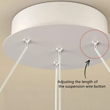 Lustre Circulaire en Fer avec Éclairage LED Télécommandé pour un Style Européen Élegant-LUMICONCEPT