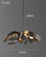 Lustre Contemporain en Métal avec Éclairage LED Tricolore-LUMICONCEPT