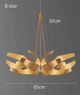 Lustre Contemporain en Métal avec Éclairage LED Tricolore-LUMICONCEPT