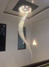 Lustre Cristal Spiralé Élégant pour Intérieurs Modernes-LUMICONCEPT