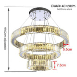 Lustre Élégant en Acier Inoxydable et Cristal pour un Éclairage Sophistiqué-LUMICONCEPT