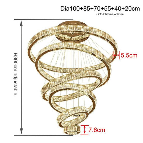 Lustre Élégant en Acier Inoxydable et Cristal pour un Éclairage Sophistiqué-LUMICONCEPT