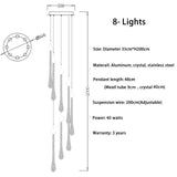 Lustre Murale en Acier Inoxydable et Cristal – Élégance Moderne pour un Intérieur Raffiné-LUMICONCEPT