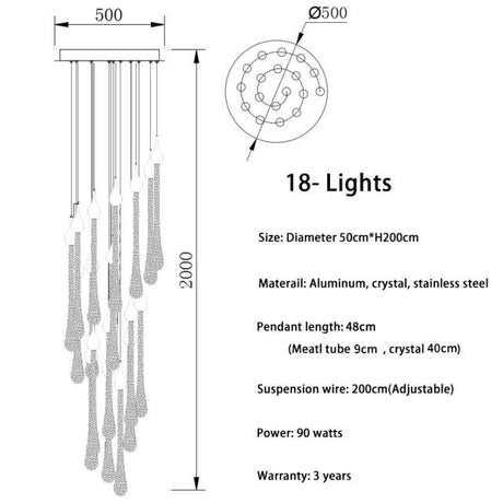 Lustre Murale en Acier Inoxydable et Cristal – Élégance Moderne pour un Intérieur Raffiné-LUMICONCEPT