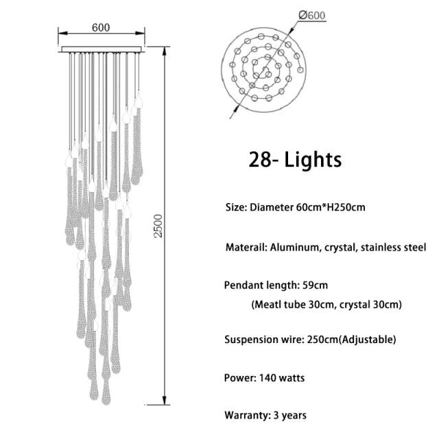 Lustre Murale en Acier Inoxydable et Cristal – Élégance Moderne pour un Intérieur Raffiné-LUMICONCEPT