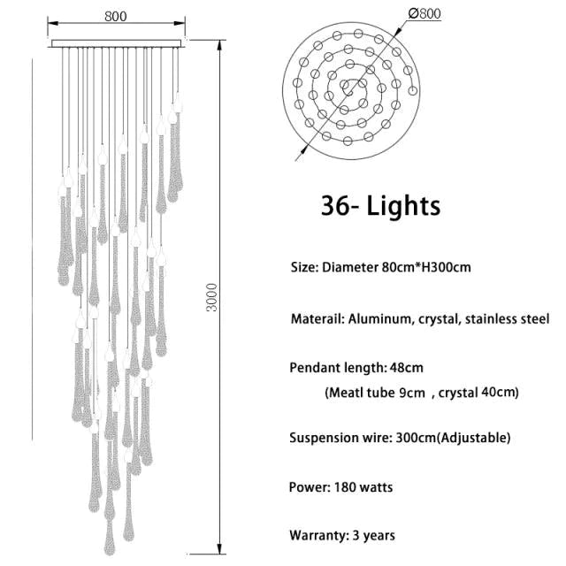 Lustre Murale en Acier Inoxydable et Cristal – Élégance Moderne pour un Intérieur Raffiné-LUMICONCEPT