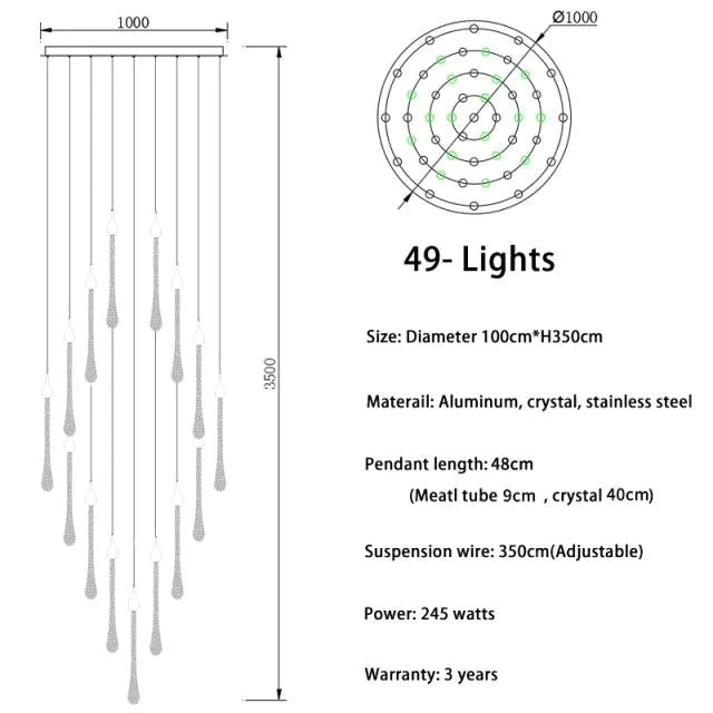 Lustre Murale en Acier Inoxydable et Cristal – Élégance Moderne pour un Intérieur Raffiné-LUMICONCEPT