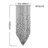 Lustre en Acier Inoxydable et Cristal pour une Élévation Élégante de Votre Intérieur-LUMICONCEPT