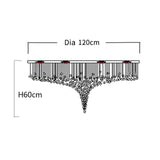 Lustre en Acier Inoxydable et Cristal pour une Élévation Élégante de Votre Intérieur-LUMICONCEPT