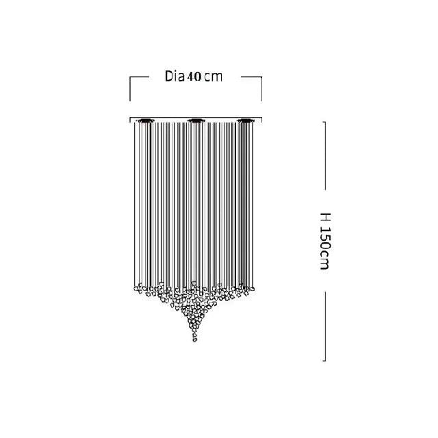 Lustre en Acier Inoxydable et Cristal pour une Élévation Élégante de Votre Intérieur-LUMICONCEPT