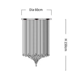 Lustre en Acier Inoxydable et Cristal pour une Élévation Élégante de Votre Intérieur-LUMICONCEPT