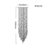 Lustre en Acier Inoxydable et Cristal pour une Élévation Élégante de Votre Intérieur-LUMICONCEPT