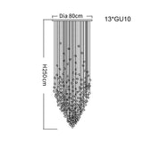 Lustre en Acier Inoxydable et Cristal pour une Élévation Élégante de Votre Intérieur-LUMICONCEPT