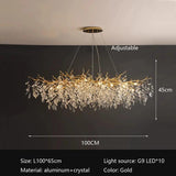 Lustre en Aluminium et Cristal avec Design Personnalisable - Élégance et Sophistication pour Votre Espace-LUMICONCEPT