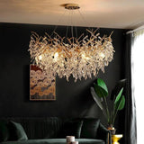 Lustre en Aluminium et Cristal avec Design Personnalisable - Élégance et Sophistication pour Votre Espace-LUMICONCEPT