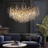 Lustre en Aluminium et Cristal avec Design Personnalisable - Élégance et Sophistication pour Votre Espace-LUMICONCEPT