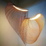 Lustre en Bois LED Artistique avec Contrôle Distant et Options Personnalisables-LUMICONCEPT