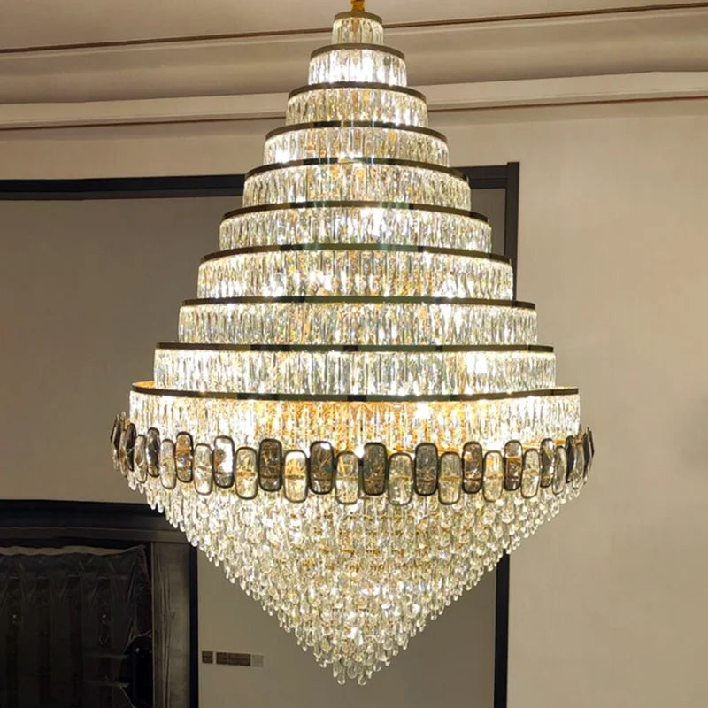 Lustre en Cristal Élégant pour Hall et Salon-LUMICONCEPT