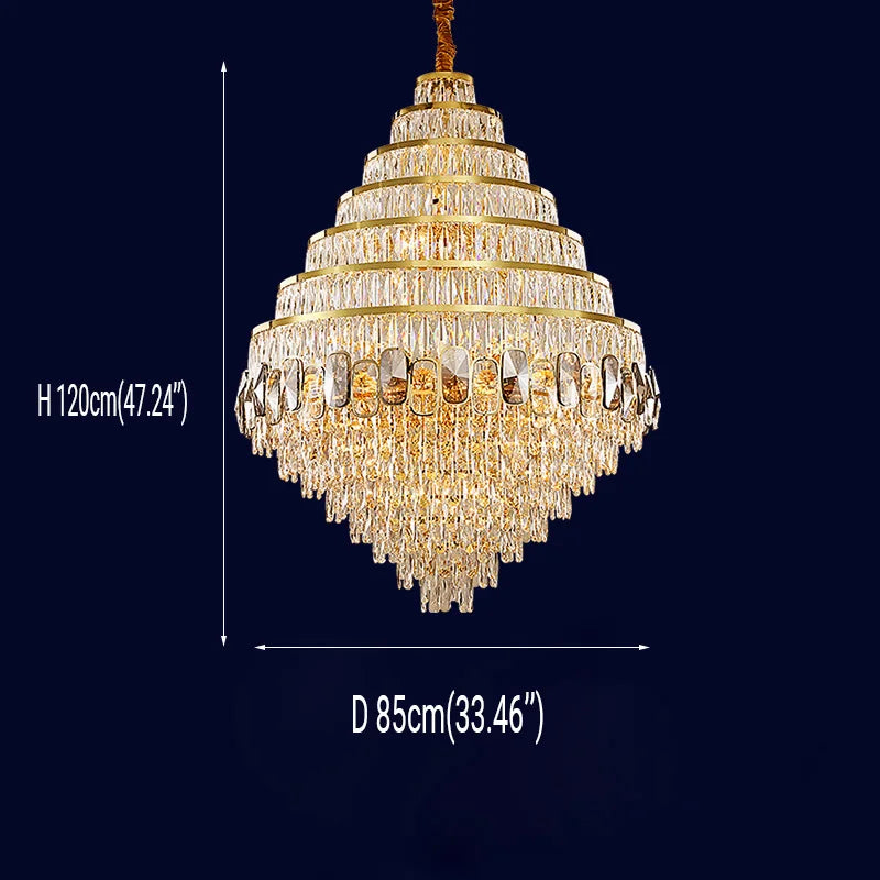 Lustre en Cristal Élégant pour Hall et Salon-LUMICONCEPT