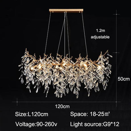 Lustre en Cristal LED Élégant pour un Intérieur Raffiné et Contemporain-LUMICONCEPT