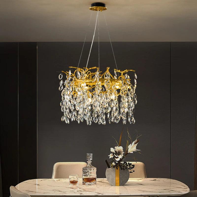 Lustre en Cristal LED Élégant pour un Intérieur Raffiné et Contemporain-LUMICONCEPT