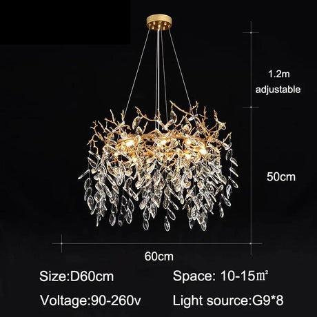 Lustre en Cristal LED Élégant pour un Intérieur Raffiné et Contemporain-LUMICONCEPT