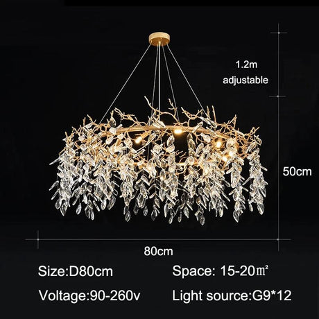 Lustre en Cristal LED Élégant pour un Intérieur Raffiné et Contemporain-LUMICONCEPT