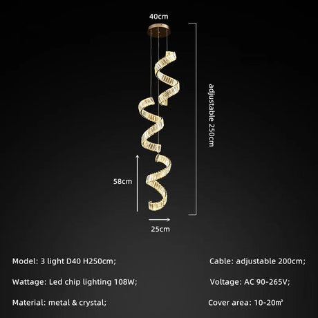 Lustre en Cristal de Luxe à Télécommande et Intensité Variable pour un Éclairage Élégant et Contemporain-LUMICONCEPT