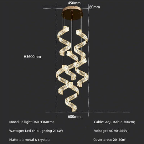 Lustre en Cristal de Luxe à Télécommande et Intensité Variable pour un Éclairage Élégant et Contemporain-LUMICONCEPT