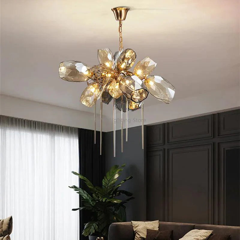 Lustre en Cristal de Luxe avec Éclairage LED - Élégance Contemporaine pour Votre Intérieur-LUMICONCEPT