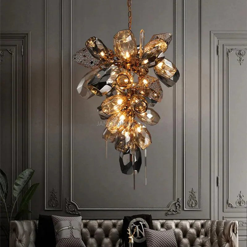 Lustre en Cristal de Luxe avec Éclairage LED - Élégance Contemporaine pour Votre Intérieur-LUMICONCEPT