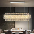 Lustre en Cristal et Acier Inoxydable pour une Élégance Contemporaine-LUMICONCEPT