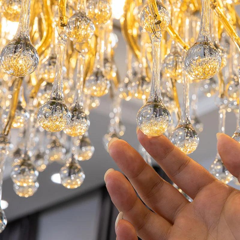 Lustre en Cristal et Fer - Élégance Postmoderne pour un Intérieur Distingué-LUMICONCEPT