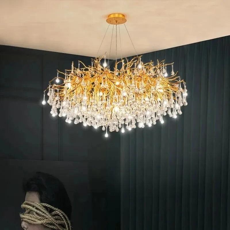 Lustre en Cristal et Fer - Élégance Postmoderne pour un Intérieur Distingué-LUMICONCEPT