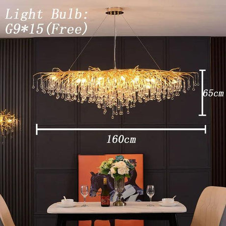 Lustre en Cristal et Fer - Élégance Postmoderne pour un Intérieur Distingué-LUMICONCEPT