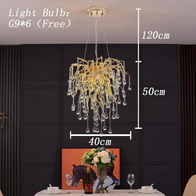 Lustre en Cristal et Fer - Élégance Postmoderne pour un Intérieur Distingué-LUMICONCEPT