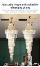 Lustre en cristal de luxe pour un éclairage éblouissant dans votre espace sophistiqué.-LUMICONCEPT