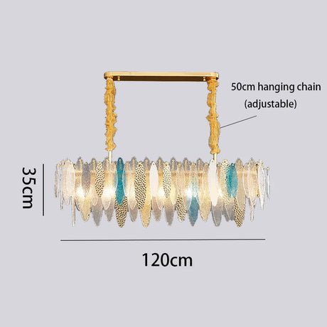 Lustre en verre ondulé couleur postmoderne – Élégance contemporaine pour votre intérieur-LUMICONCEPT