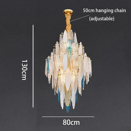 Lustre en verre ondulé couleur postmoderne – Élégance contemporaine pour votre intérieur-LUMICONCEPT