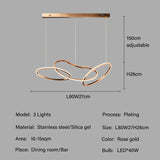 Luxueuse Lampe Suspendue LED Minimaliste en Rose pour Salon et Salle à Manger-LUMICONCEPT