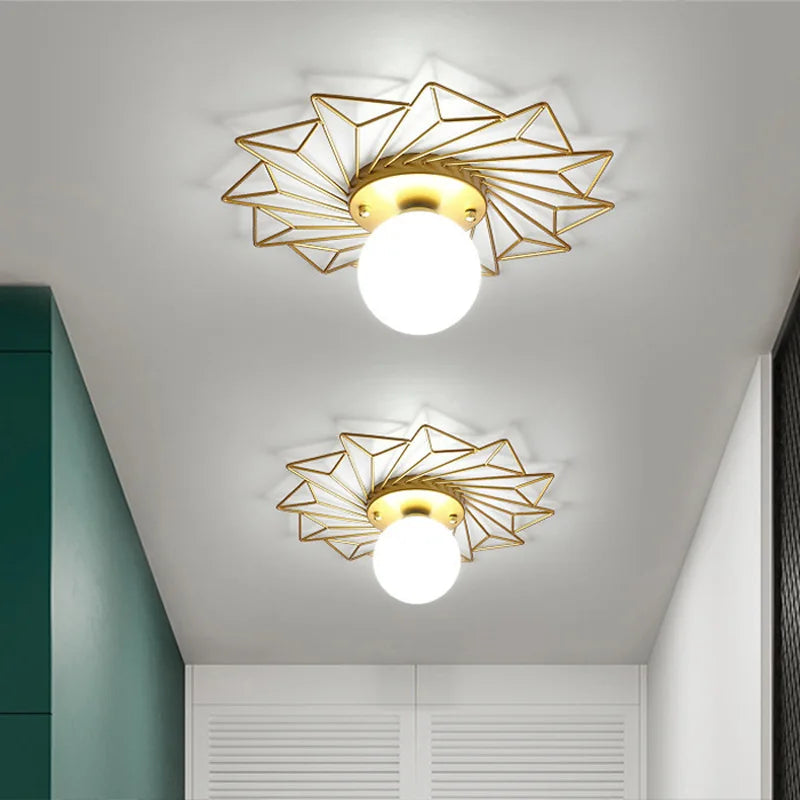 Plafonnier Design : Fleur de Soleil Nordique Feuille de Lotus-LUMICONCEPT