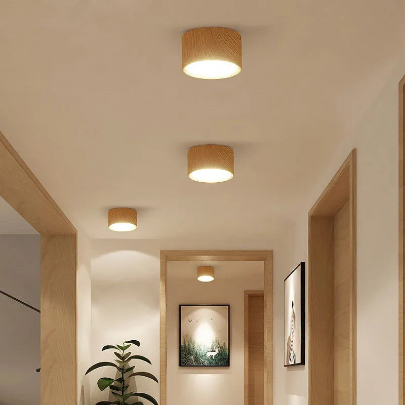 Plafonnier Design : Lumière Plafond à LED Surface Montée Motif Bois-LUMICONCEPT