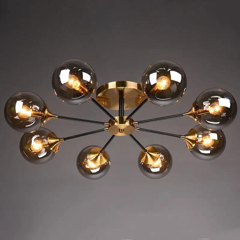 Plafonnier Design : Lumière en Verre et en Métal Style Européen-LUMICONCEPT