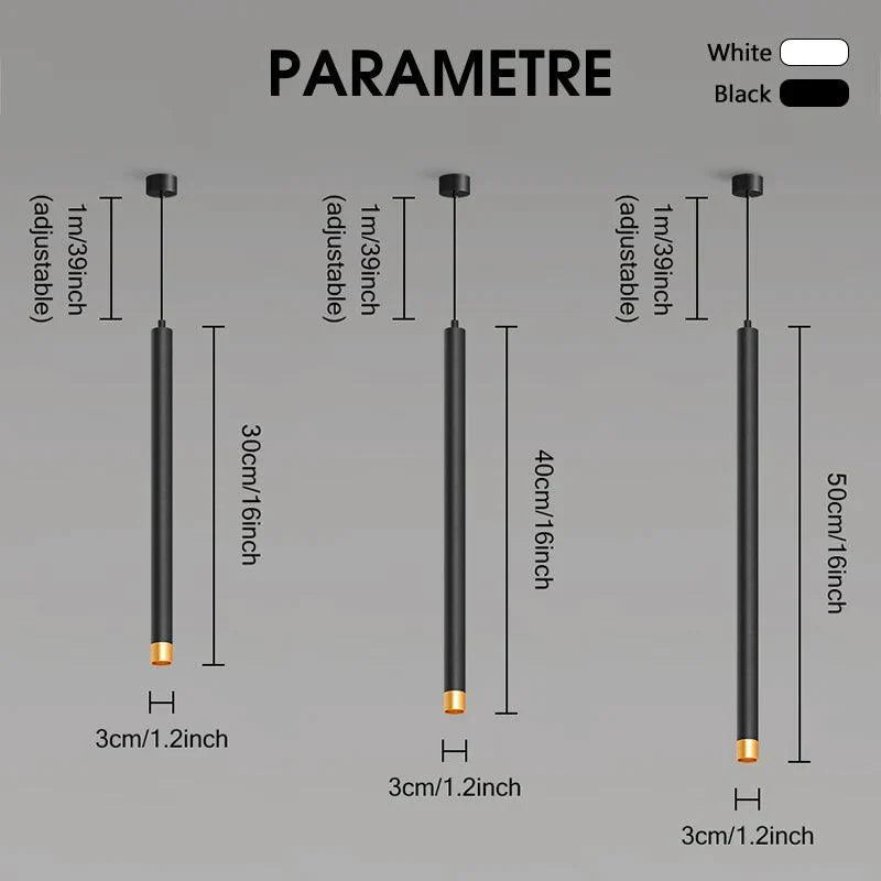 Plafonnier Design : Luminaire Moderne sur Rail en Cylindre Suspendu-LUMICONCEPT