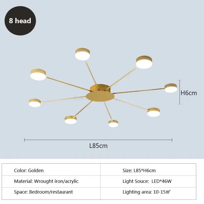 Plafonnier Design : Luminaire à Bras Multiples Style Contemporain-LUMICONCEPT