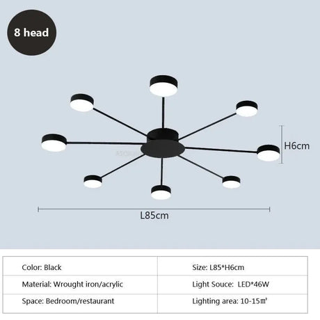 Plafonnier Design : Luminaire à Bras Multiples Style Contemporain-LUMICONCEPT