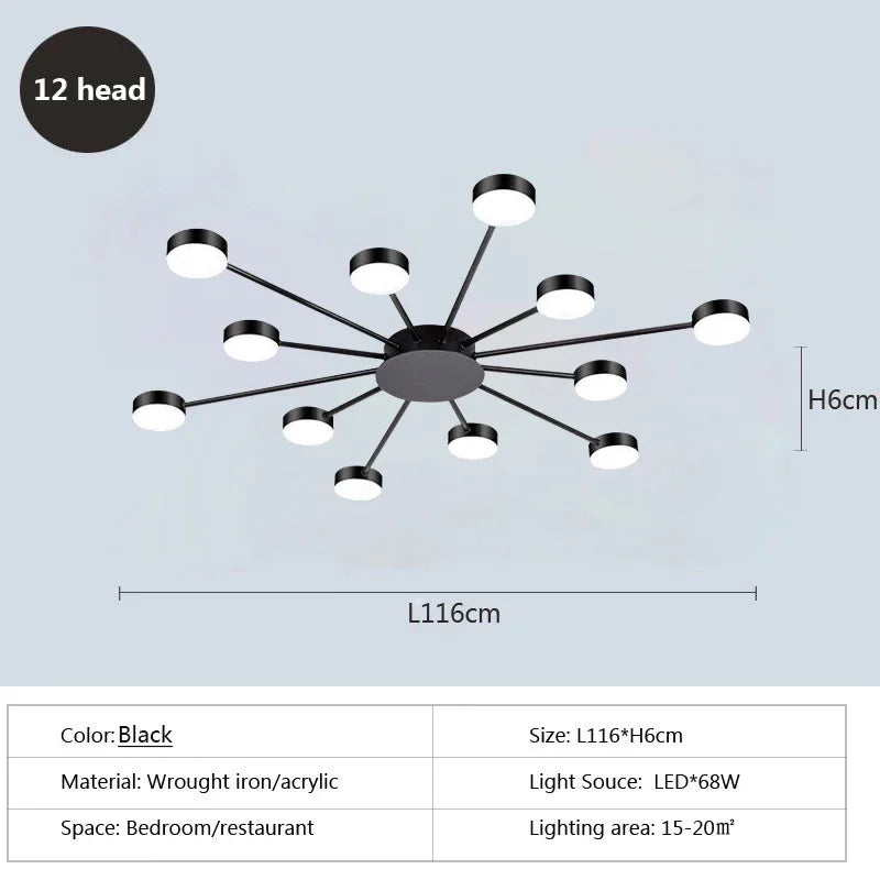 Plafonnier Design : Luminaire à Bras Multiples Style Contemporain-LUMICONCEPT