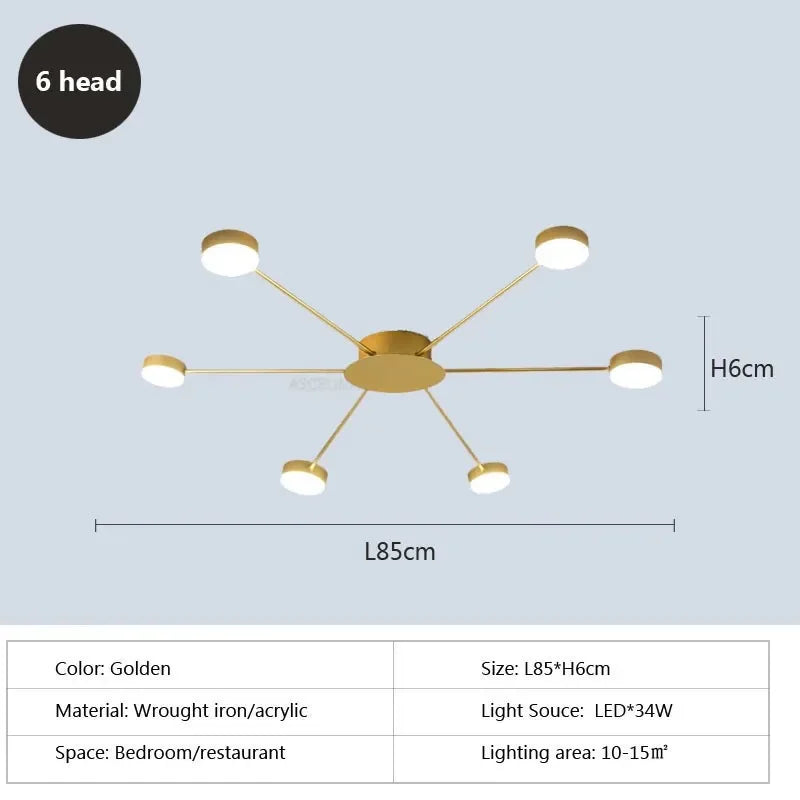 Plafonnier Design : Luminaire à Bras Multiples Style Contemporain-LUMICONCEPT